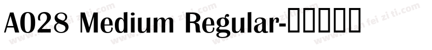 A028 Medium Regular字体转换